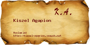 Kiszel Agapion névjegykártya